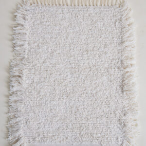 Fluffy Rug, White-on-White, 26x20