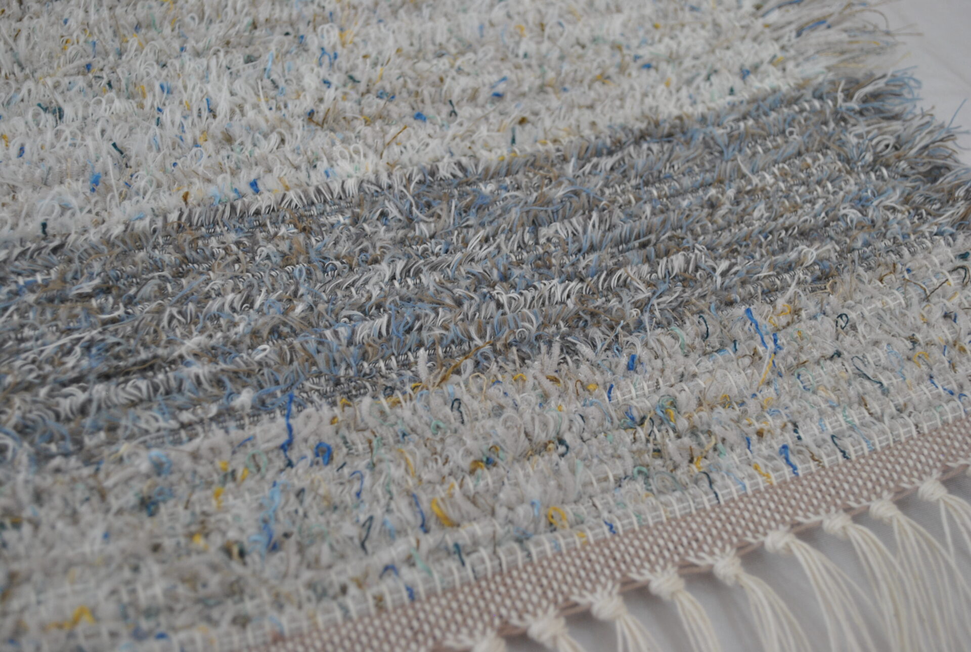 Fluffy Rug, Wide Stripe Greys, 26x18 - Image 6