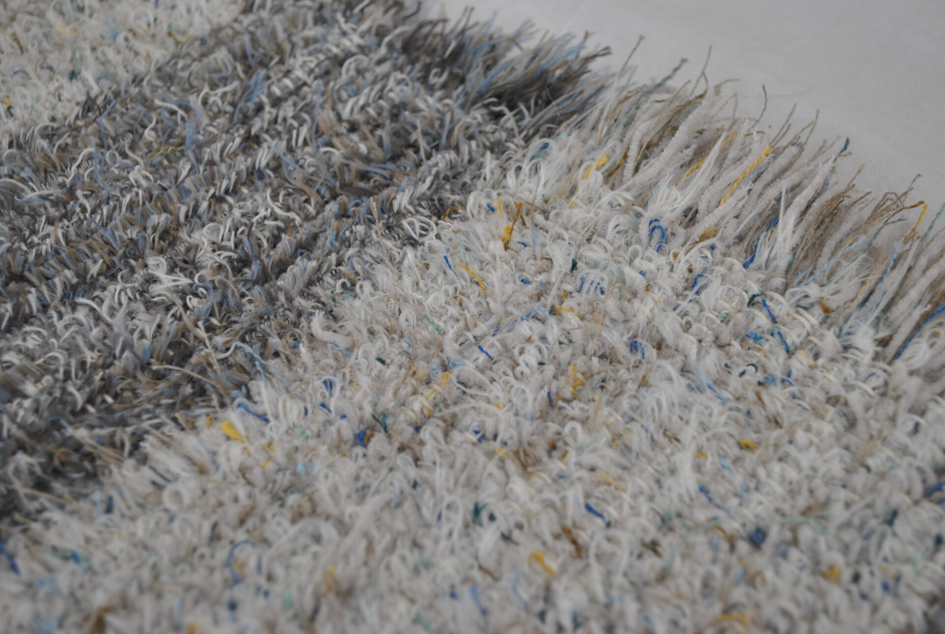 Fluffy Rug, Wide Stripe Greys, 26x18 - Image 3