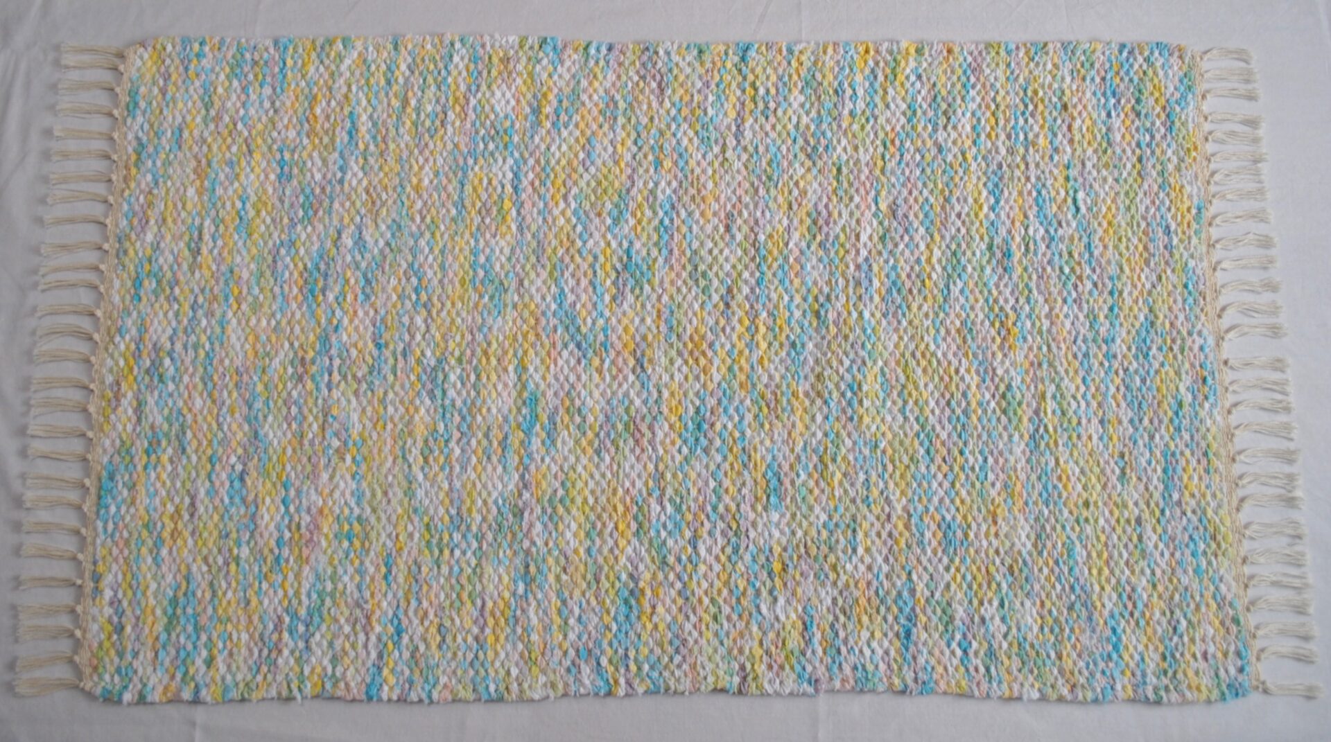 Cotton Rug, Blended Pastels, 42x24.5