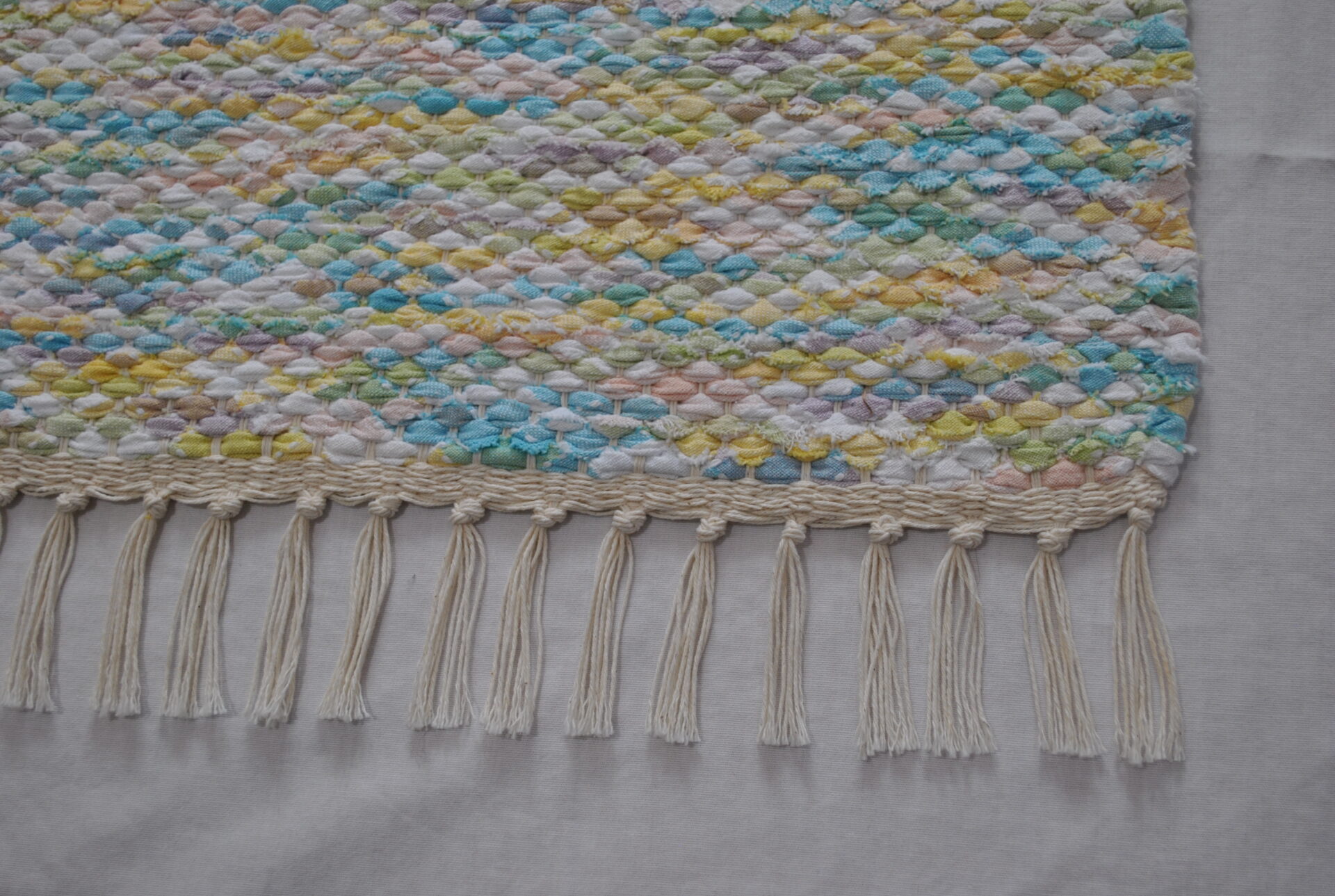 Cotton Rug, Blended Pastels, 42x24.5 - Image 2