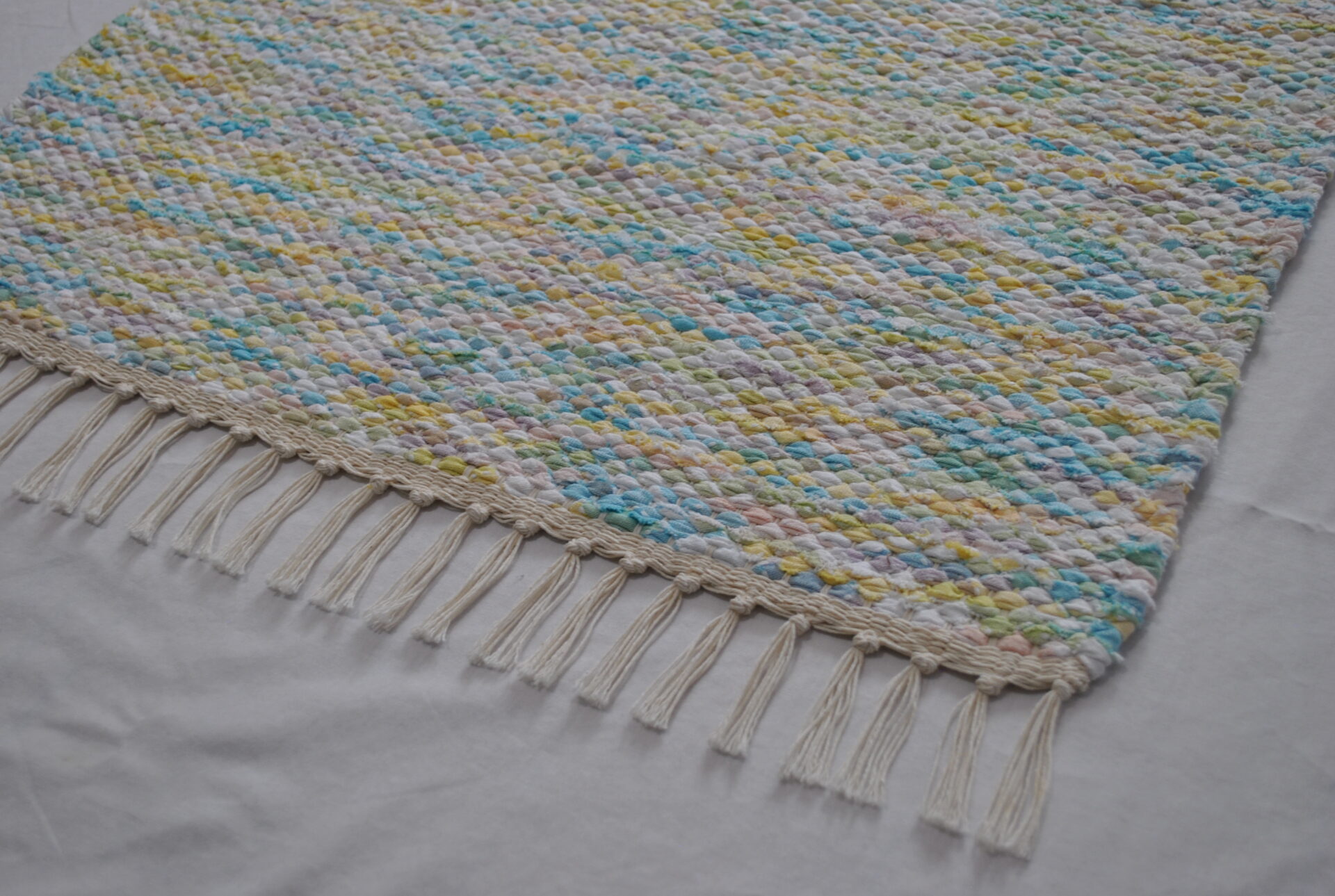 Cotton Rug, Blended Pastels, 42x24.5 - Image 3