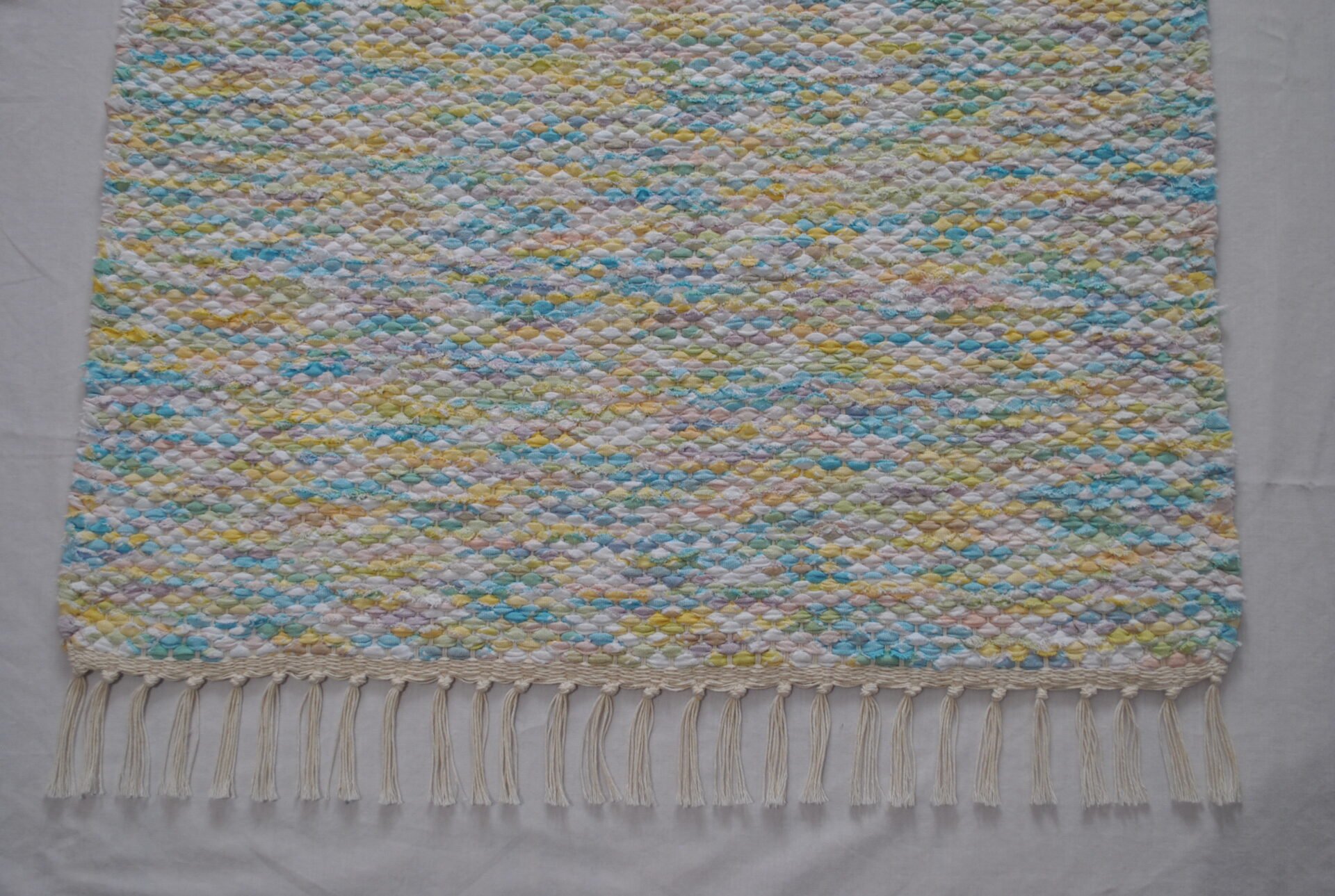 Cotton Rug, Blended Pastels, 42x24.5 - Image 4