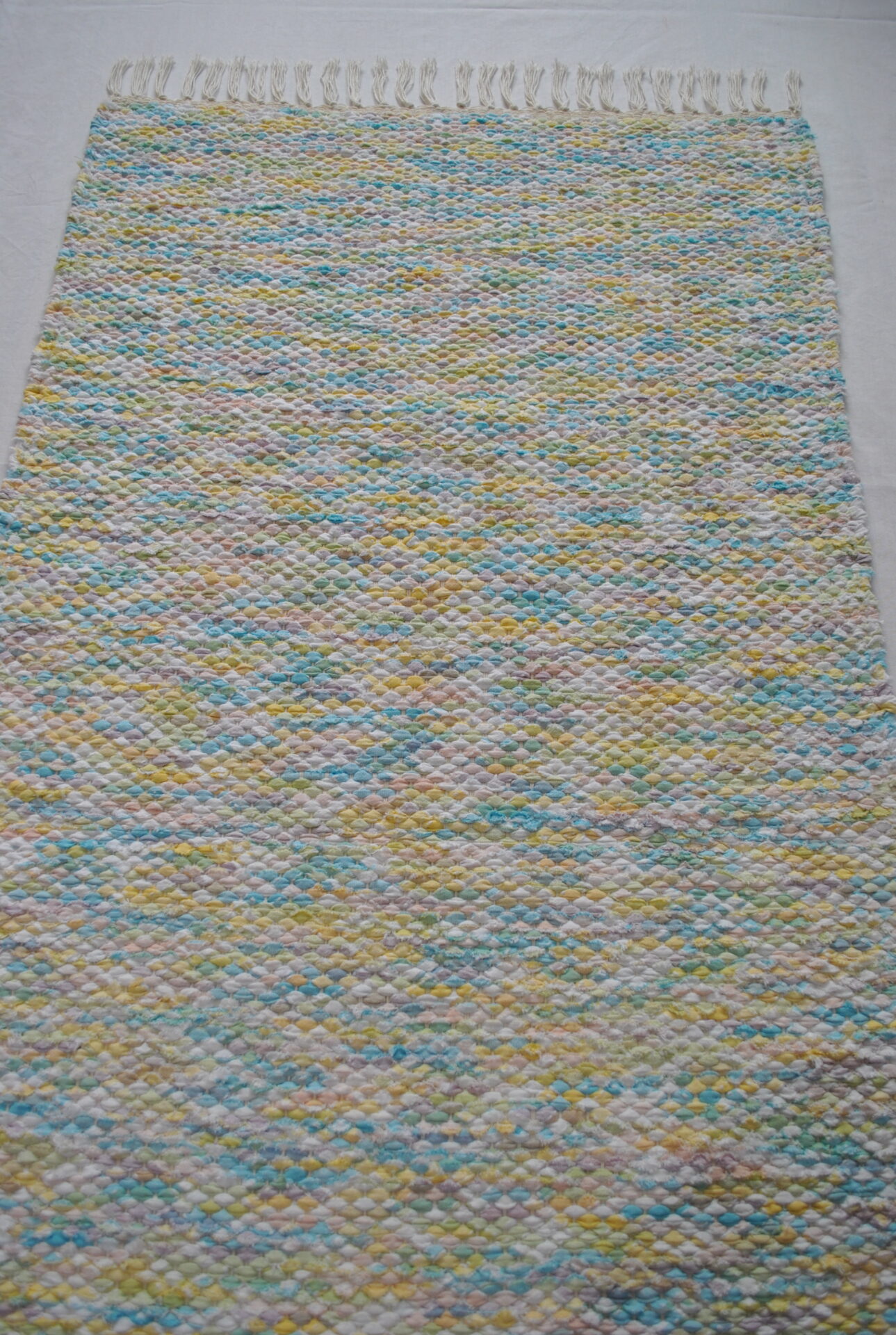 Cotton Rug, Blended Pastels, 42x24.5 - Image 7