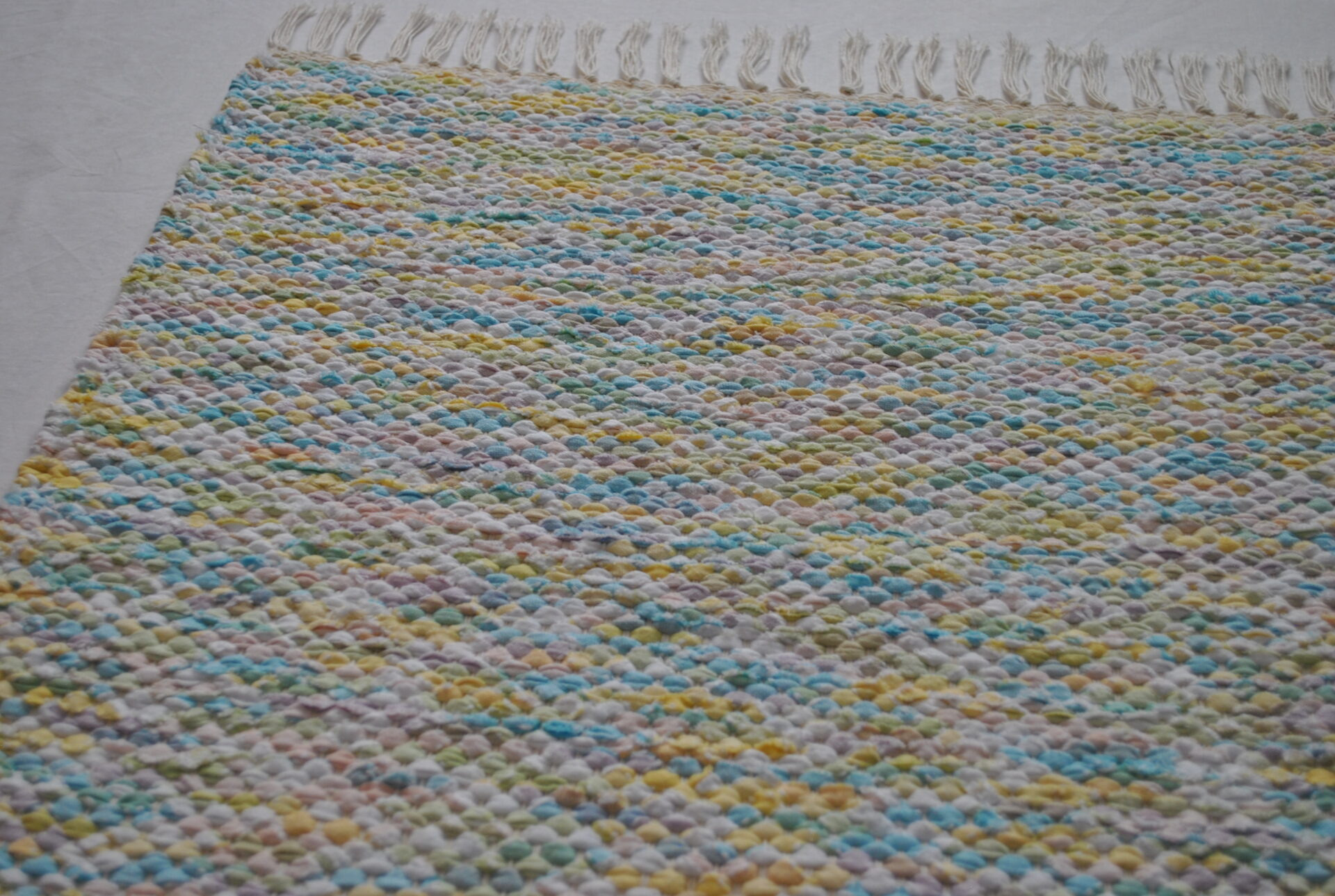 Cotton Rug, Blended Pastels, 42x24.5 - Image 8